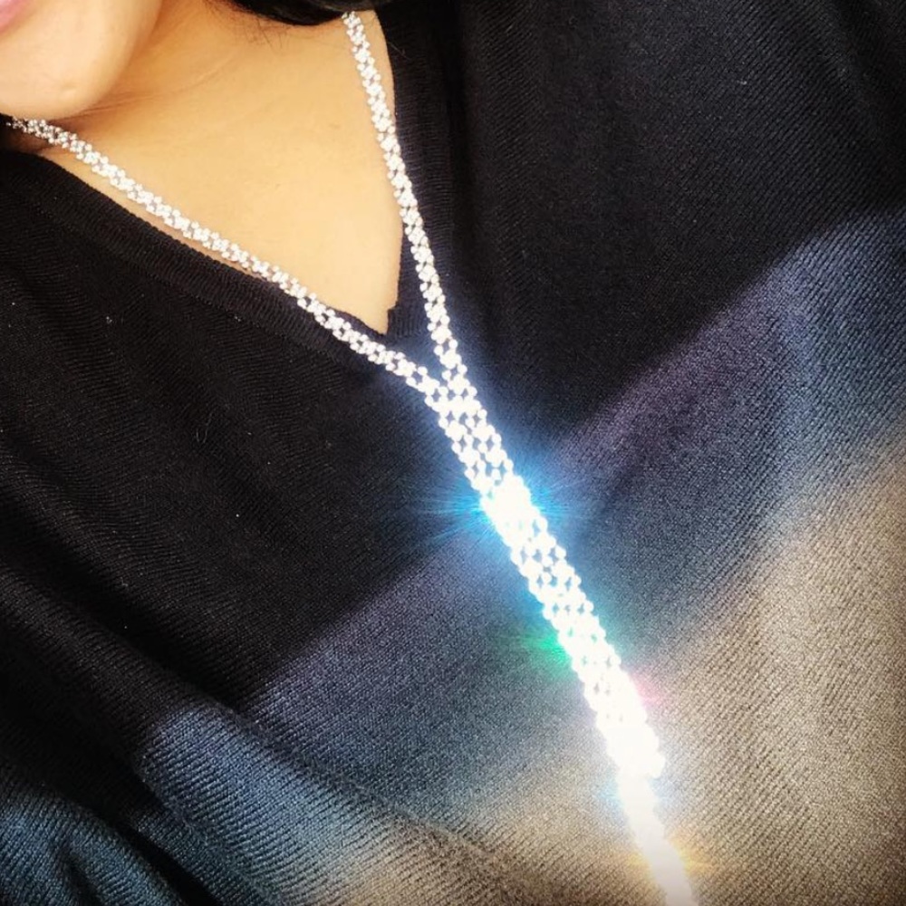 Geometric Lariat Necklace